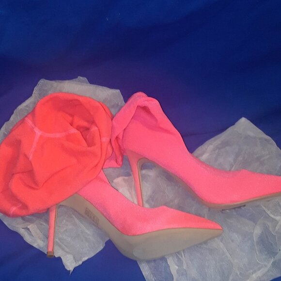 EVERYTHING IS ON POINT  STRETCH STILETTO PANT BOOT IN NEON PINK ( BRAND NEW !!!) - Picture 7 of 9